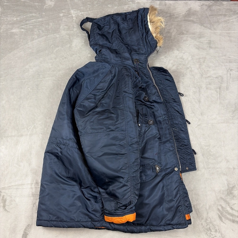 Golden Fleece N-3B Flying Jacket Mens 46 Navy Blue‎ Vintage Snorkel Parka USA - Picture 4 of 16